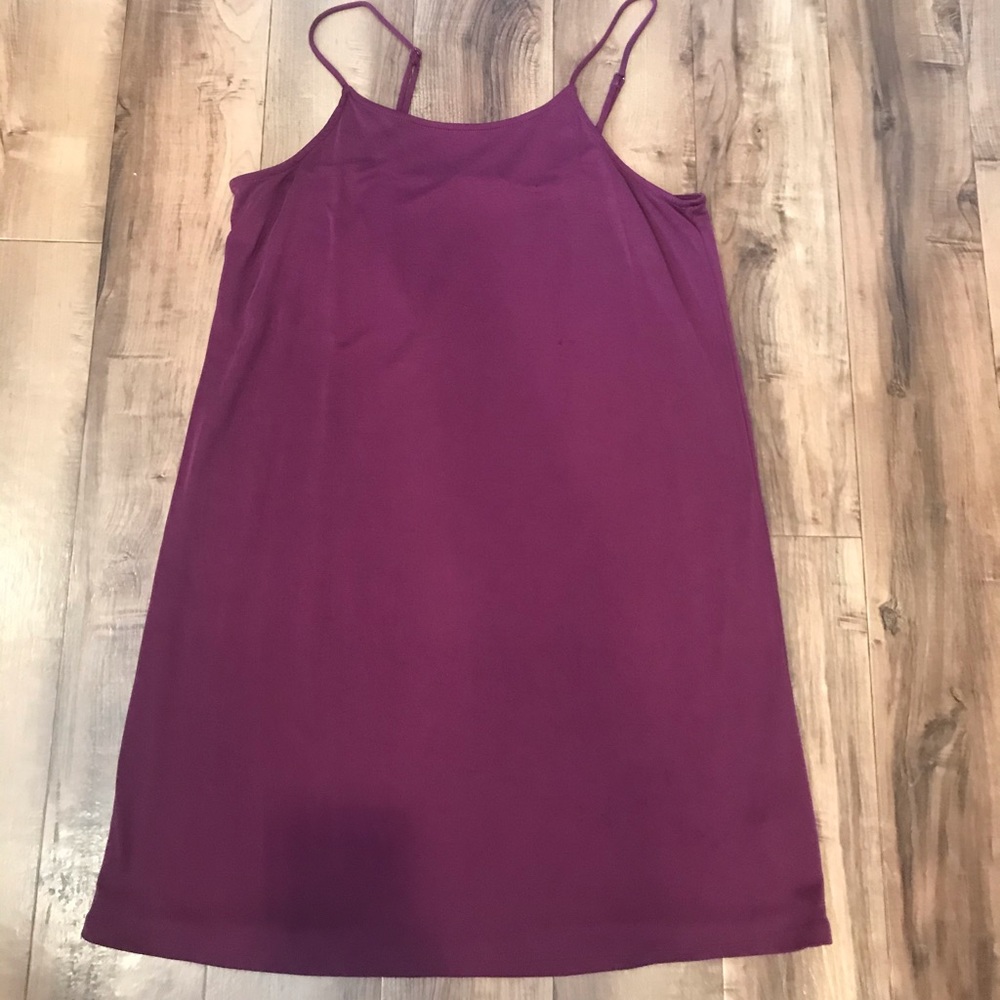 Purple strappy swing dress